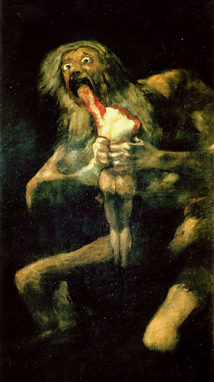 Saturn devouring his son by goya