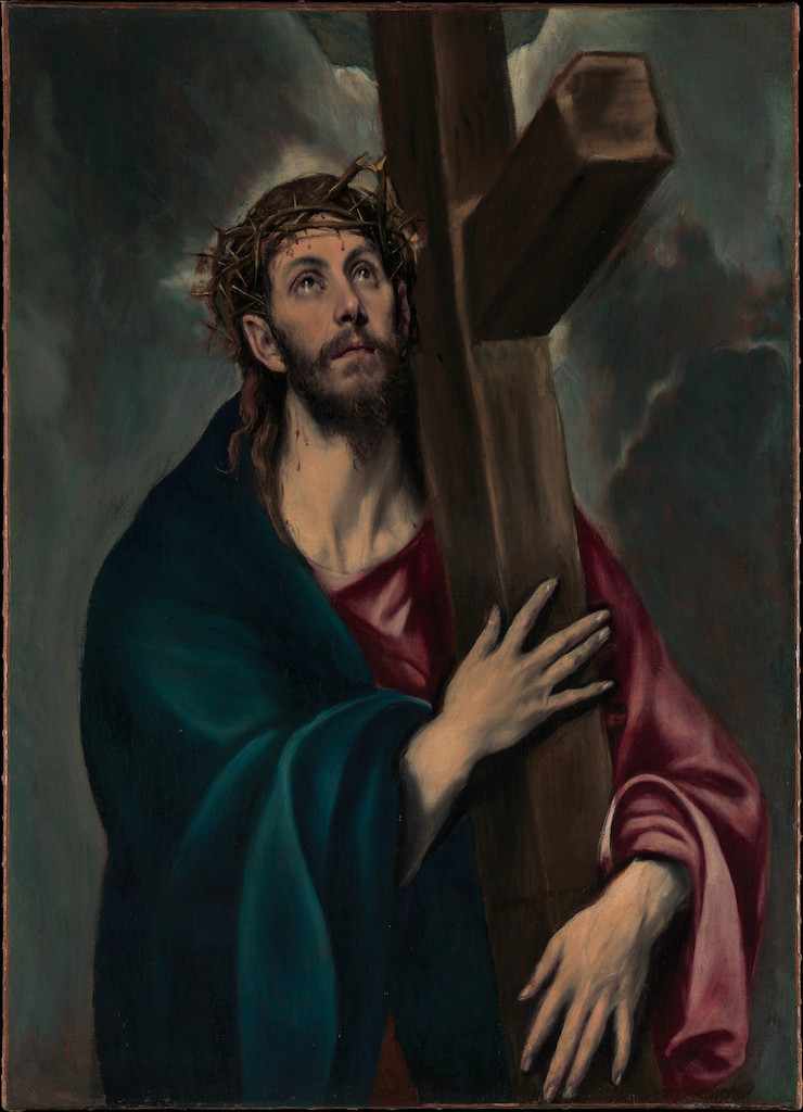 El Greco (Domenikos Theotokopoulos) (Greek, Iráklion (Candia) 1540/41–1614 Toledo) Christ Carrying the Cross, ca. 1577–87 Oil on canvas; 41 5/16 x 31 1/8 in. (105 x 79 cm) The Metropolitan Museum of Art, New York, Robert Lehman Collection, 1975 (1975.1.145) http://www.metmuseum.org/Collections/search-the-collections/459087